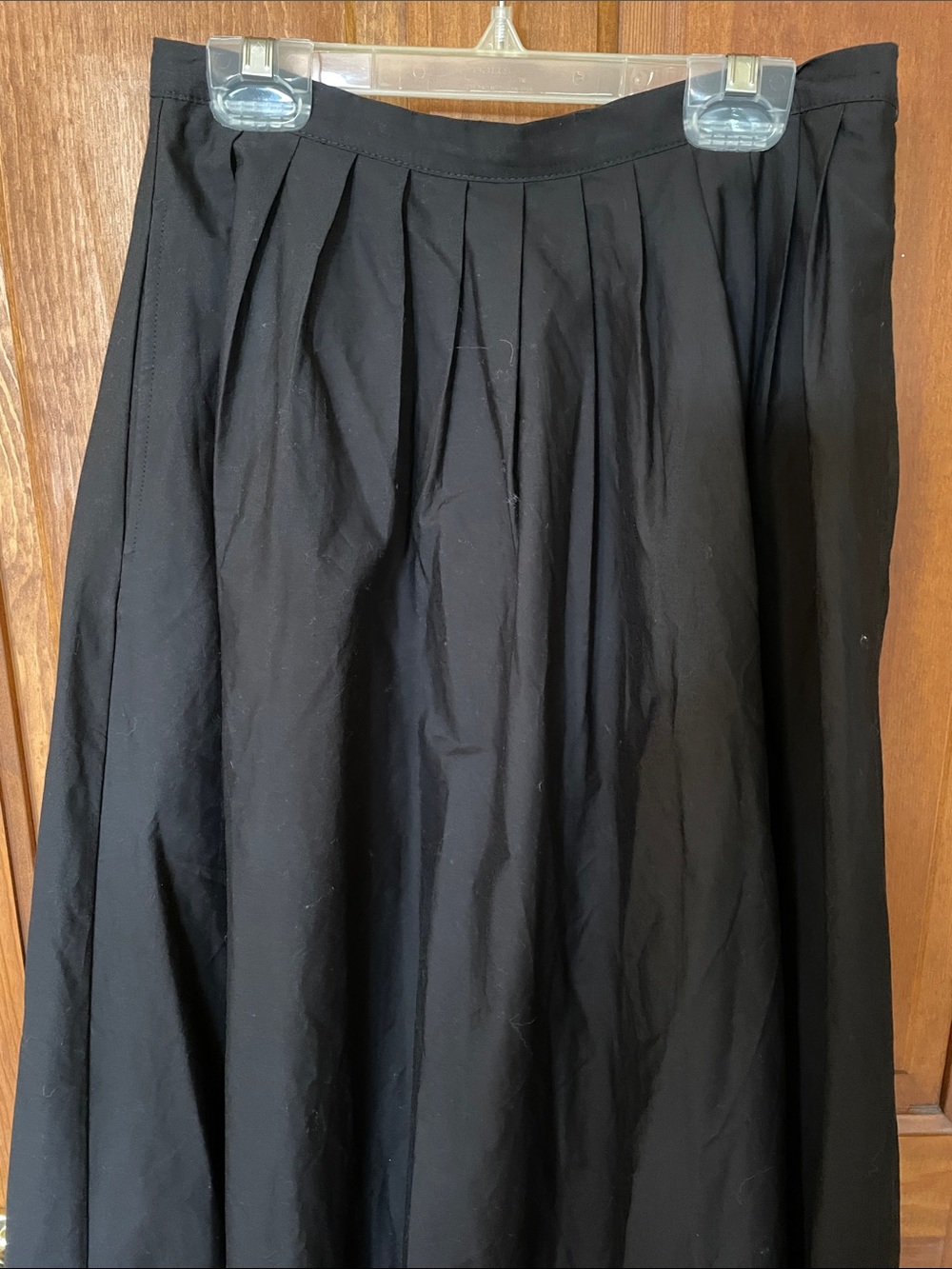 Mango black pleated full skirt